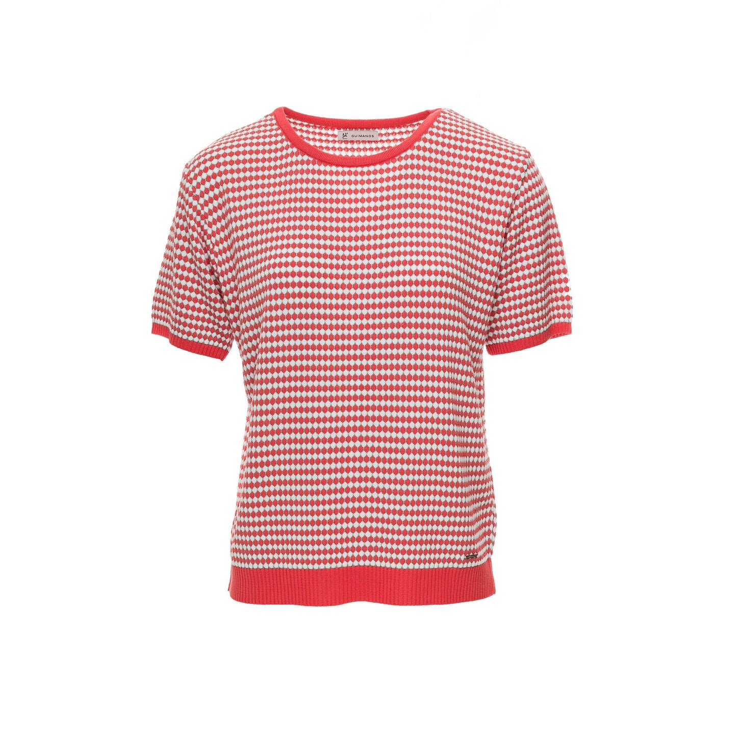Polo in maglia jacquard in viscosa