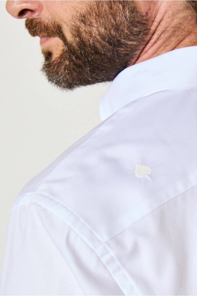 Camicia bianca Torneo Angelo in cotone GOTS