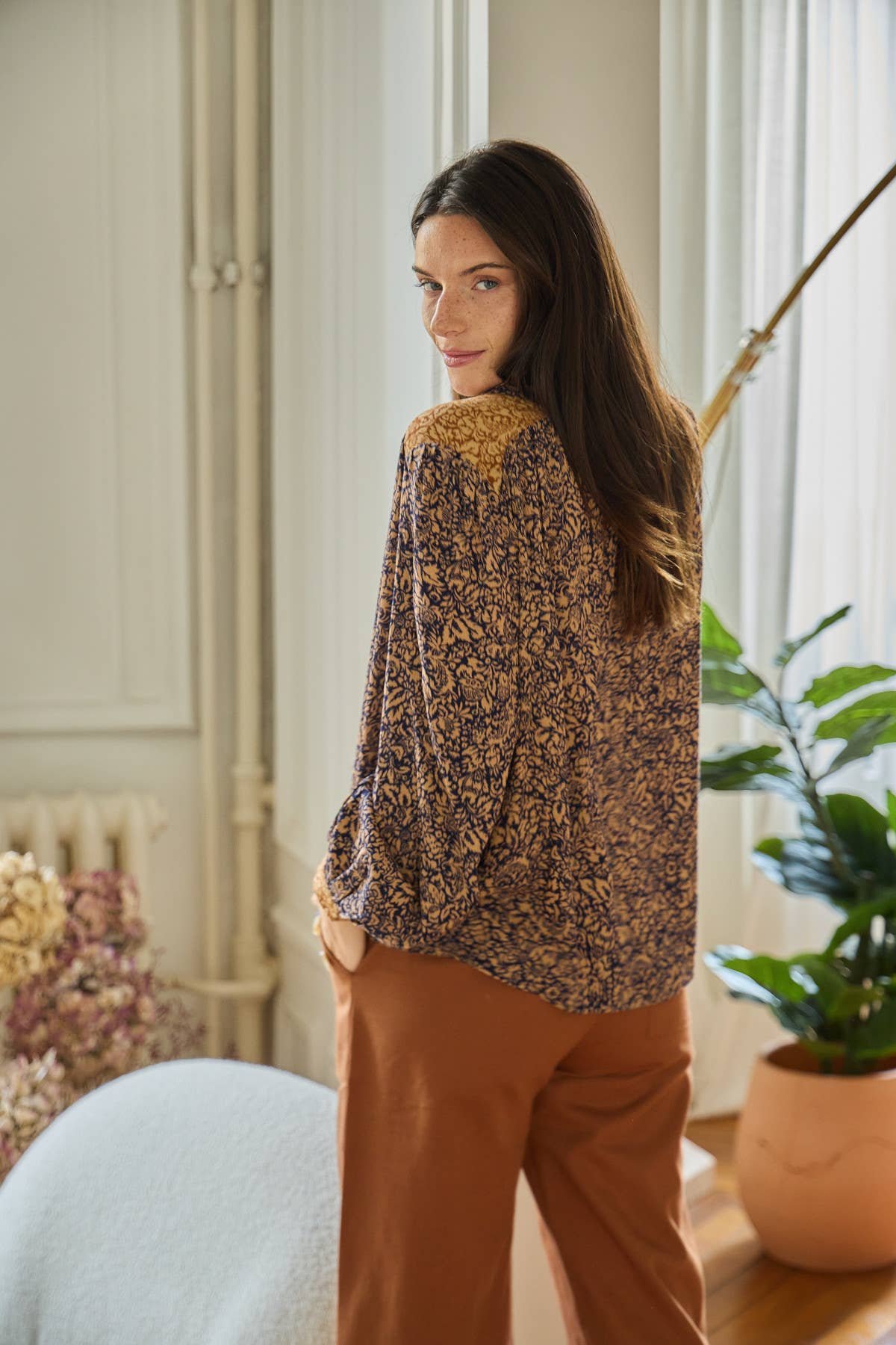 Blusa Taloula in viscosa stampata