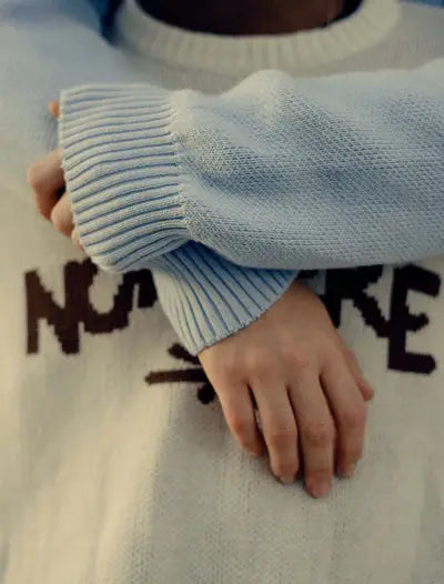 Maglione beige Nowhere in cotone biologico