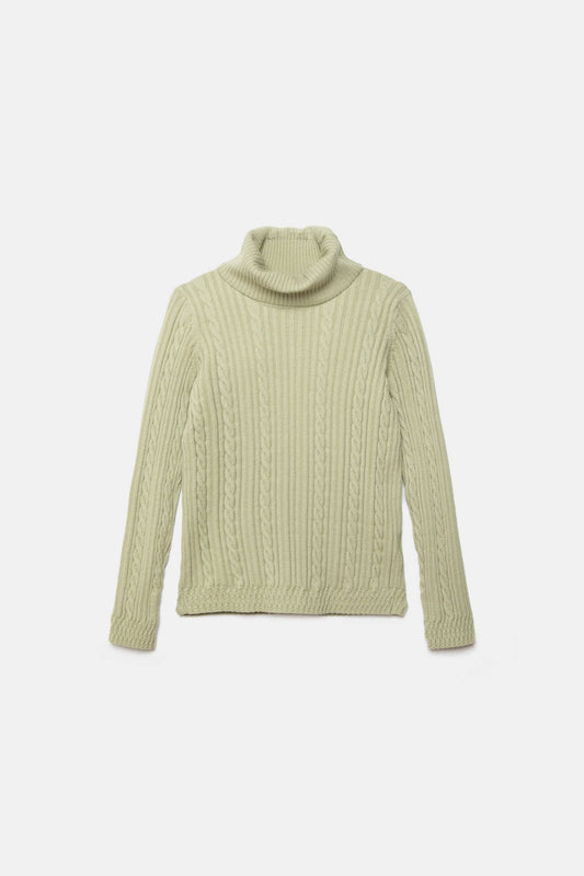 Maglione dolcevita a maglia strutturata