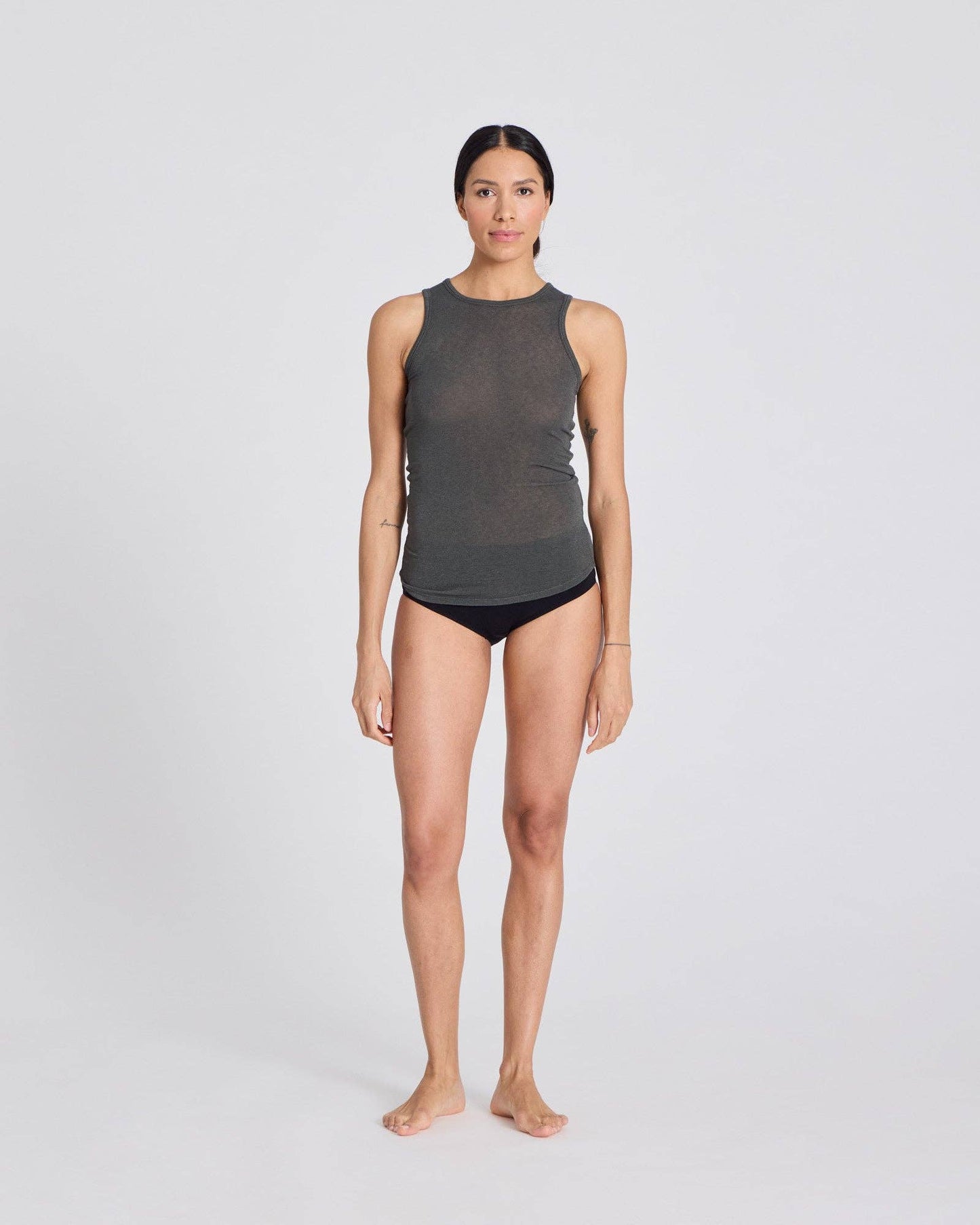 Top aderente in lana Alberte Beluga