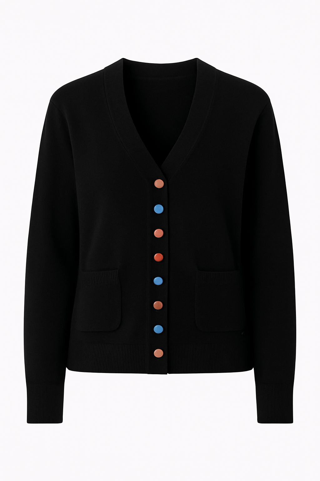 Cardigan in maglia con bottoni multicolore