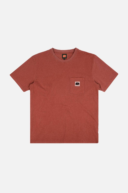 T-shirt tinta a pigmento Burning Sky con taschino