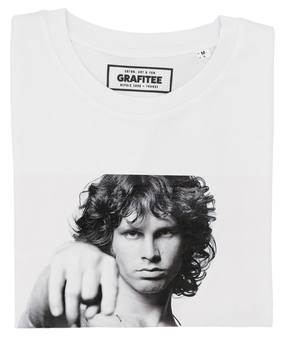 T-shirt Jim Morrison con foto in bianco e nero