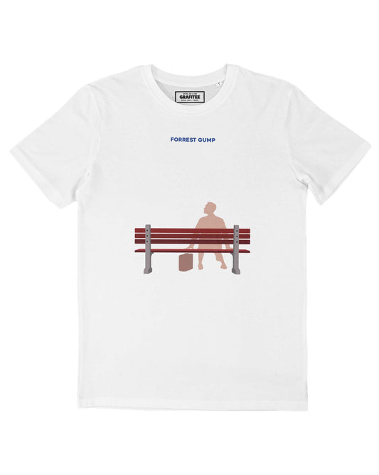 T-shirt Forrest Gump con grafica panchina