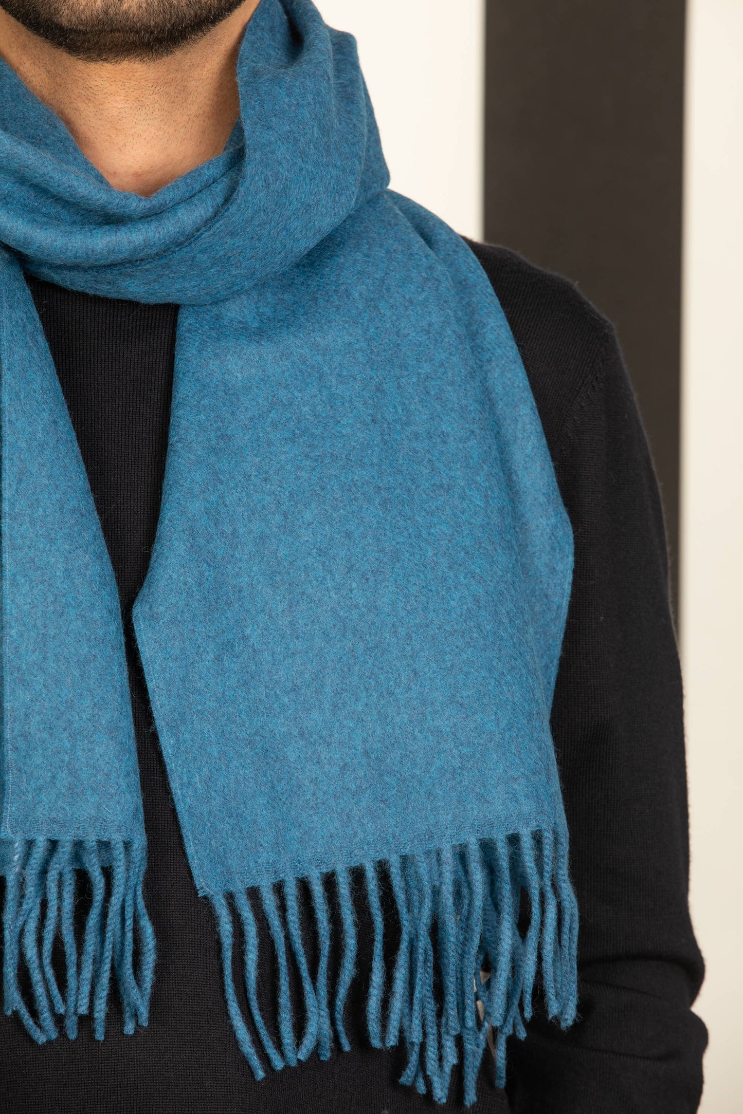 Sciarpa Batignoles Blu in Lana Merino