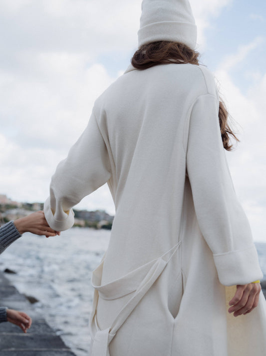 Berretto a maglia doppia in misto cashmere