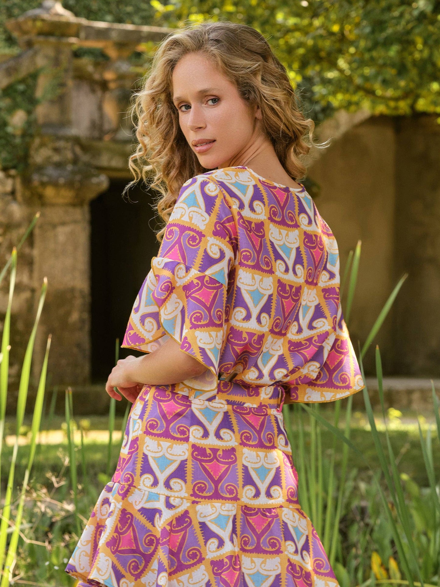 Blusa stampata multicolor