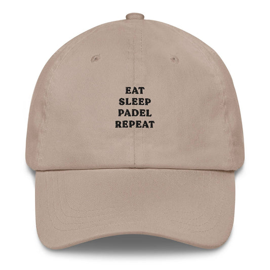 Cappellino da baseball ricamato “Eat Sleep Padel Repeat”