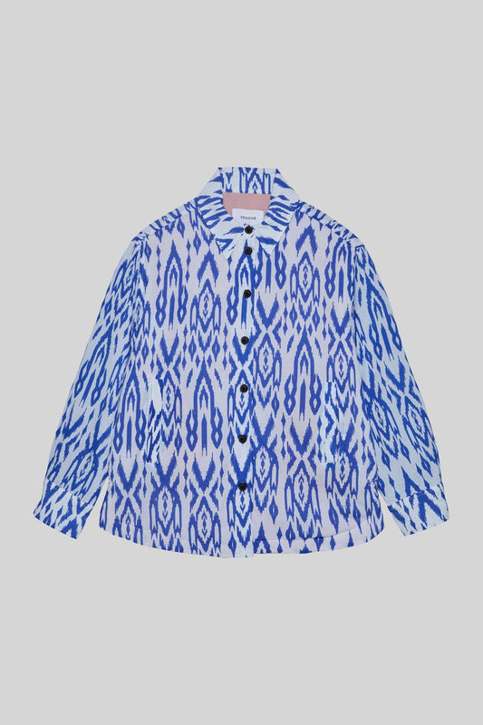 Giacca trapuntata fantasia blu