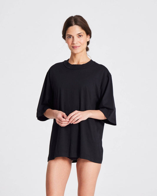 T-shirt oversize Maya in cotone biologico nera