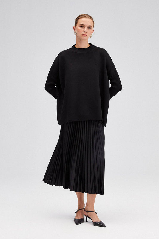 Tunica in maglia oversize con spalle scese