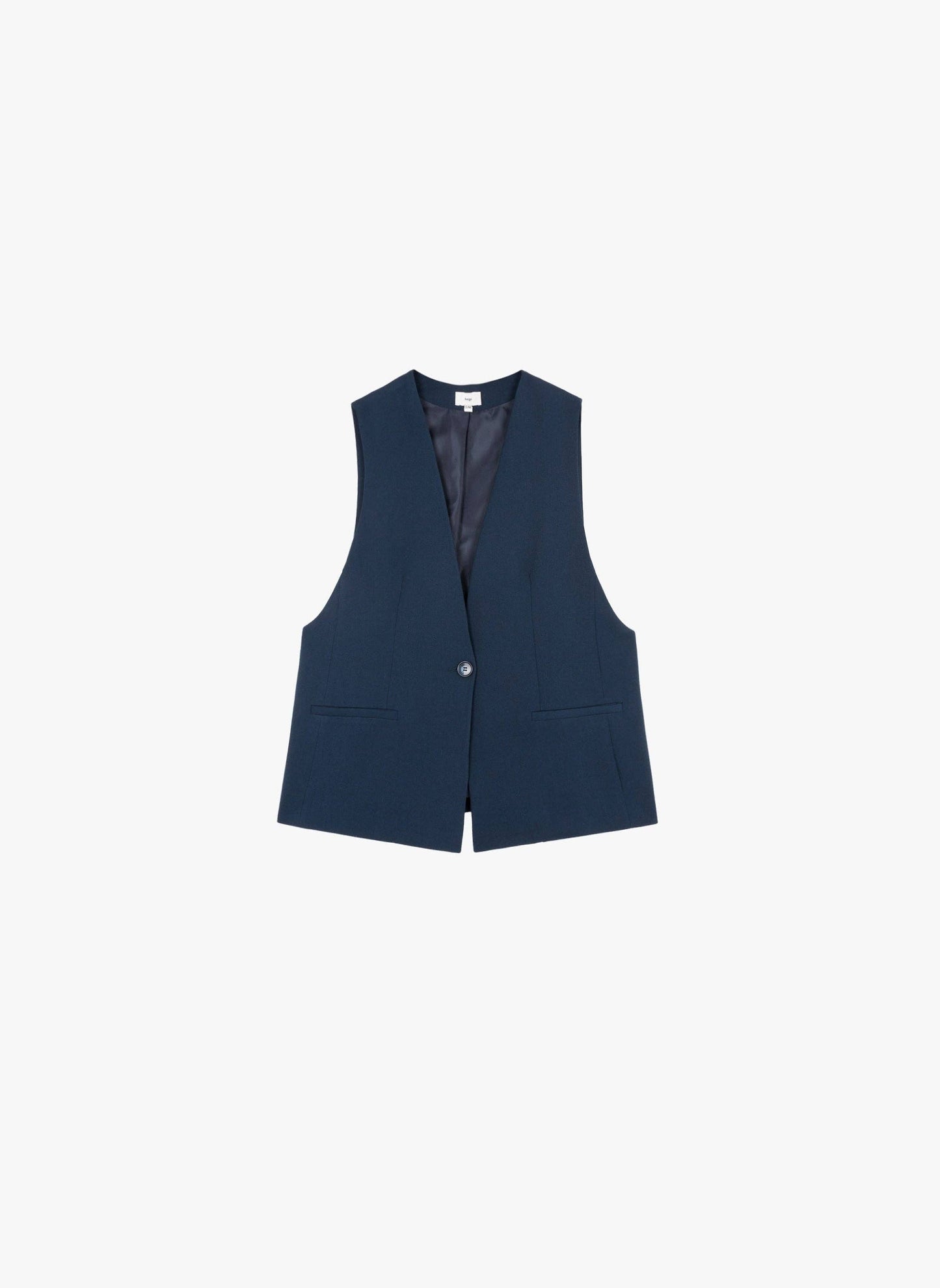 Gilet sartoriale blu navy Zalia