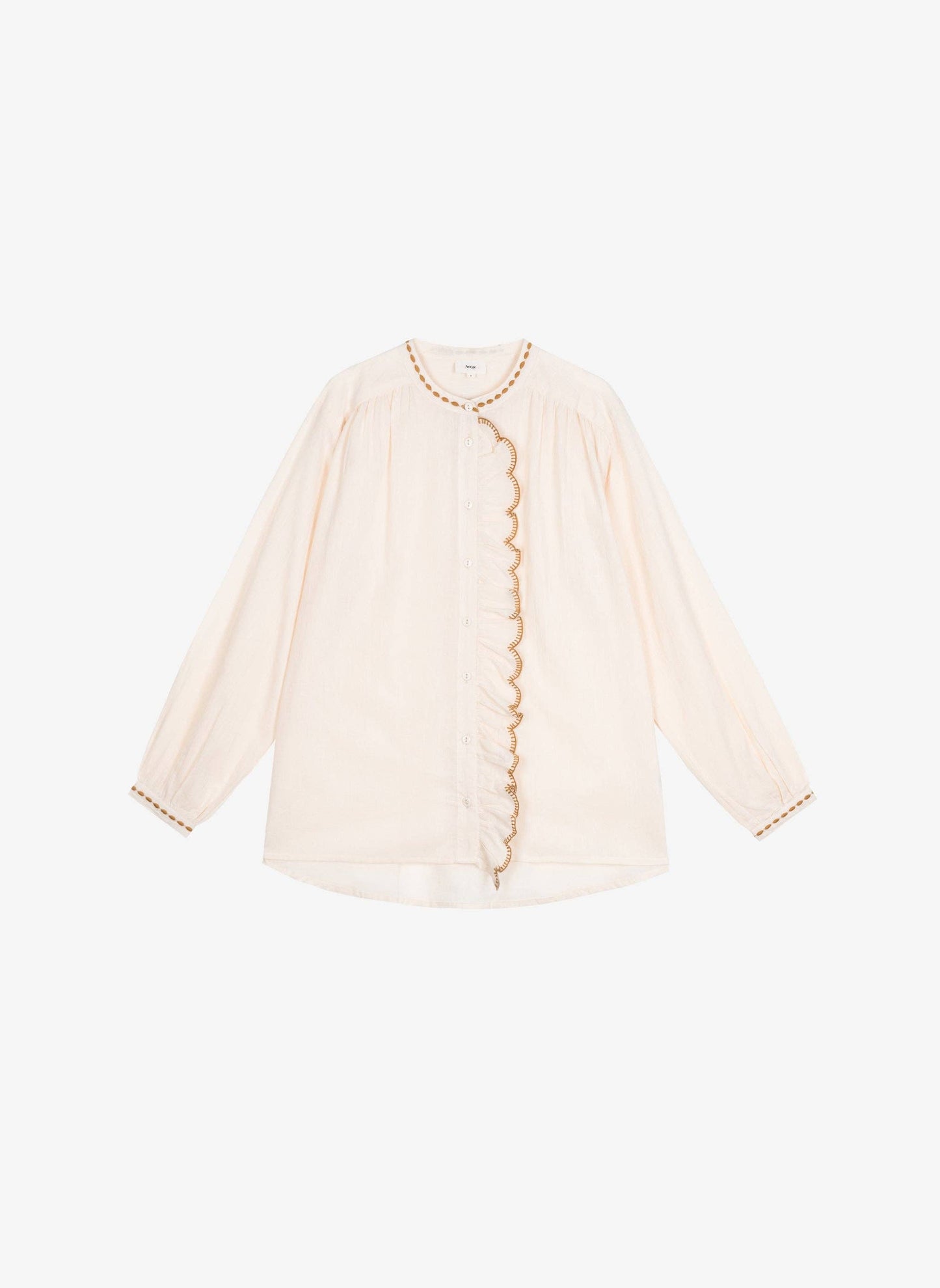 Camicia Soufiana nude in voile di cotone