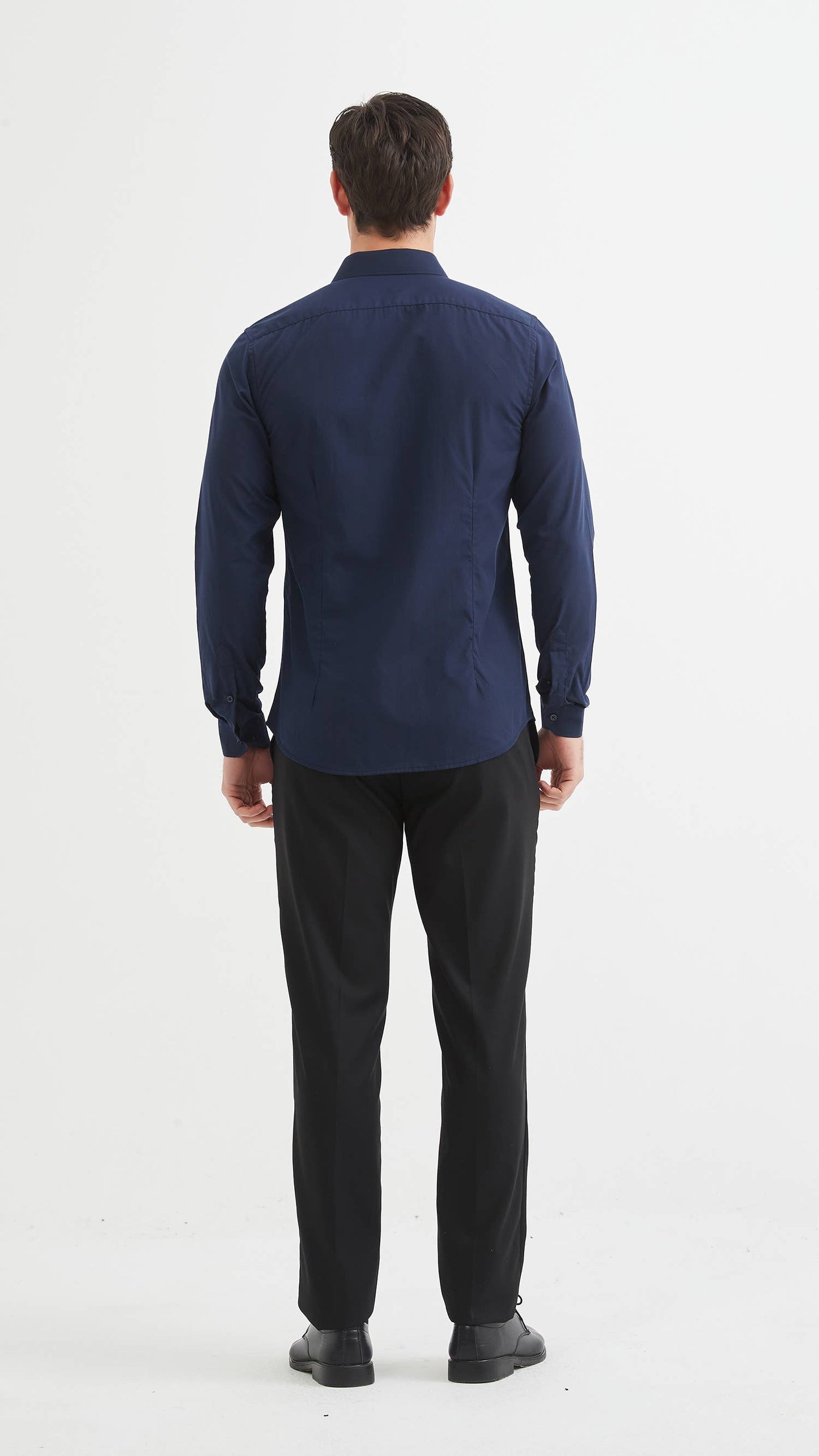Camicia slim fit blu scuro da uomo