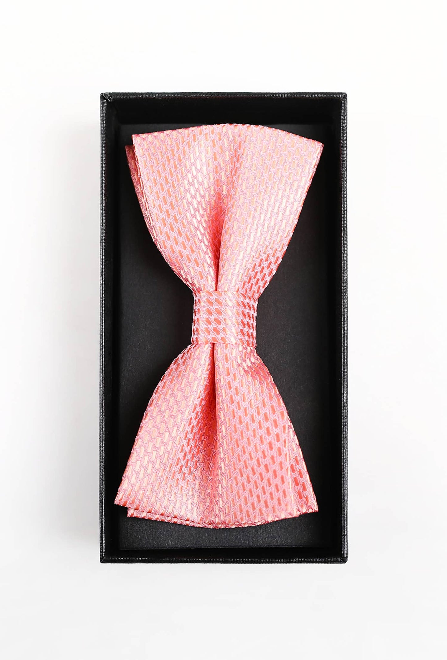 Set papillon e fazzoletto da taschino rosa salmone