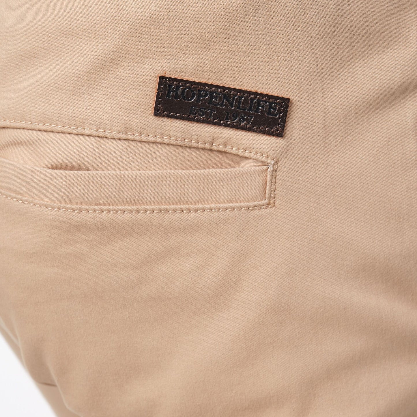 Pantaloni cargo uomo slim beige con coulisse