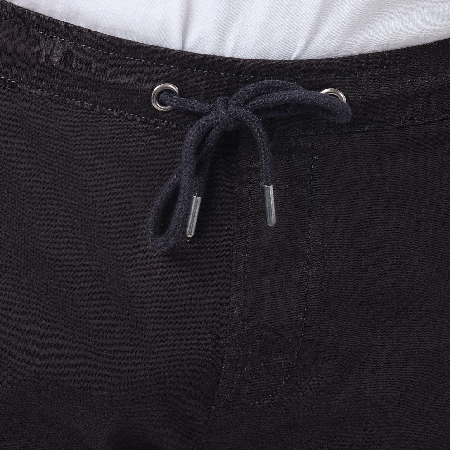 Pantaloni cargo uomo neri slim con coulisse