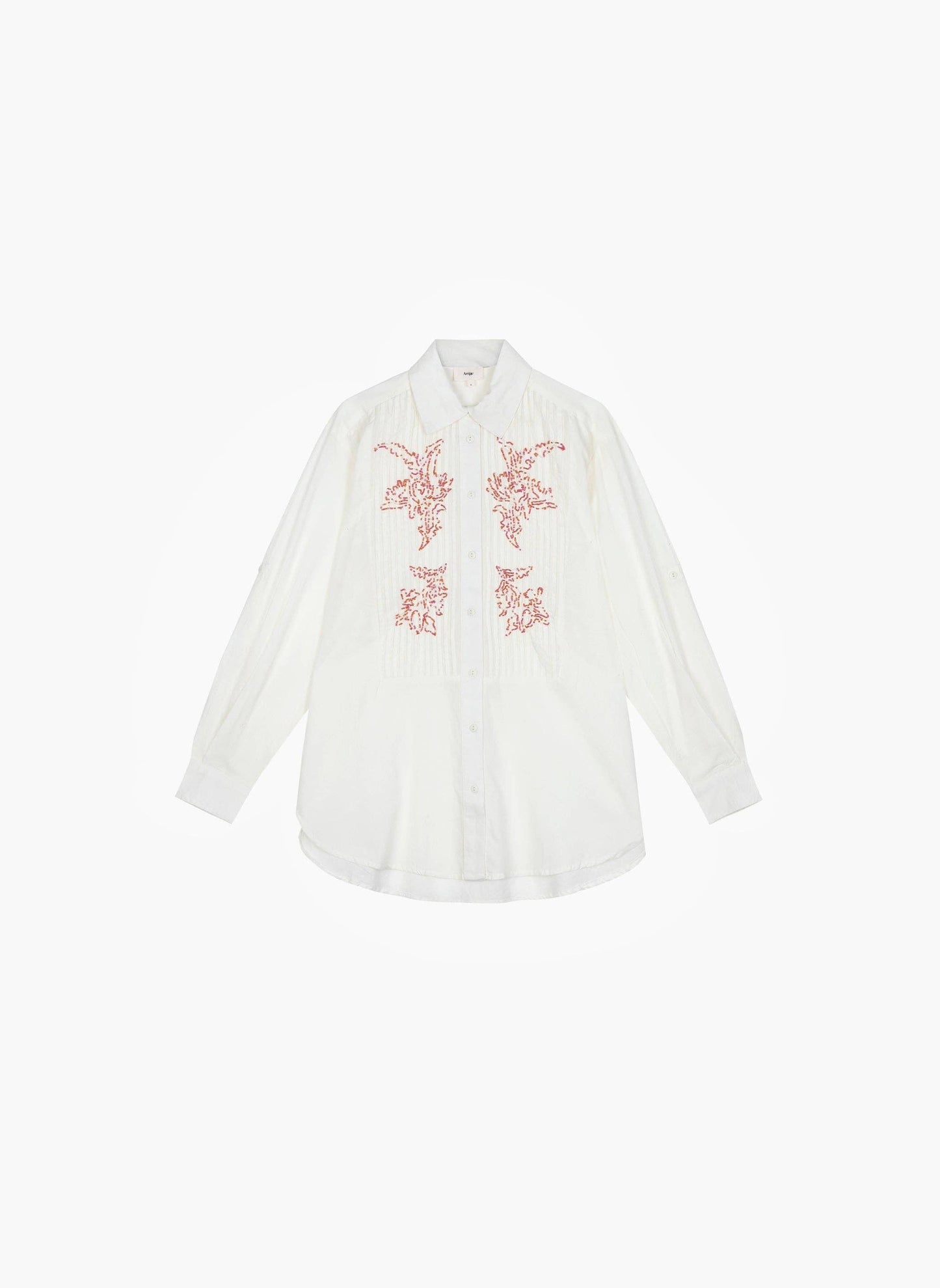 Camicia Selea ecru ricamata