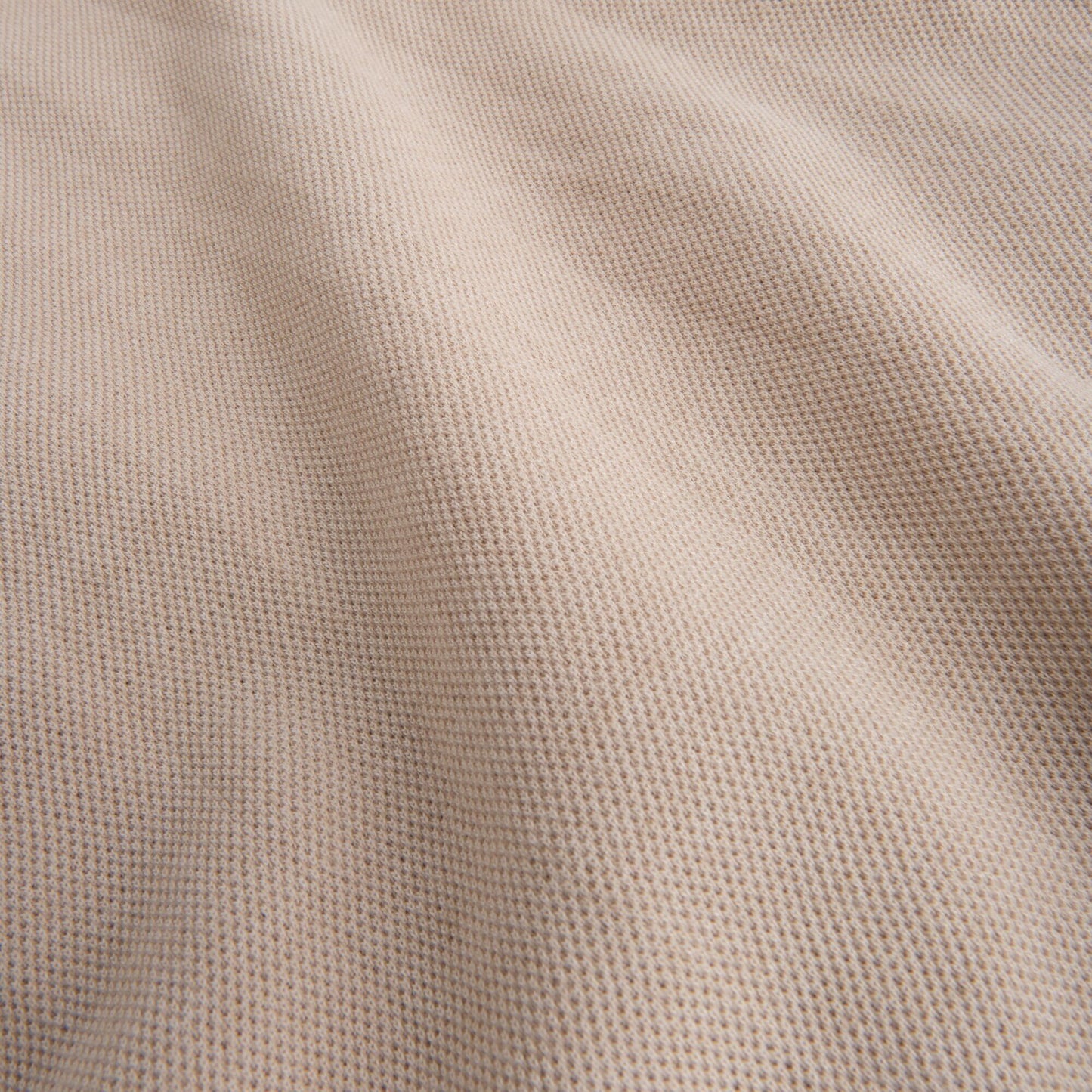 Felpa con cappuccio in piqué beige da uomo
