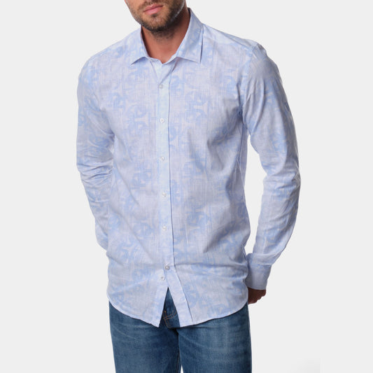 Camicia uomo stampata in cotone