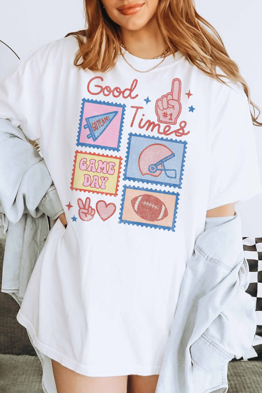 T-shirt oversize grafica Game Day