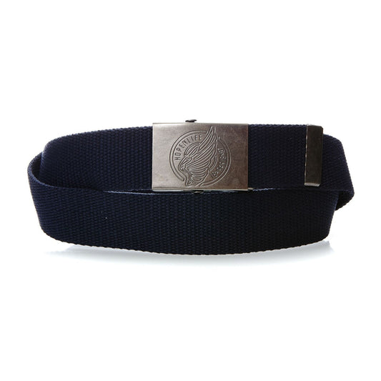 Cintura in tessuto in cotone con fibbia logo