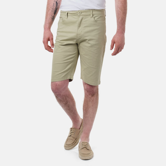 Bermuda uomo 5 tasche in cotone stretch kaki