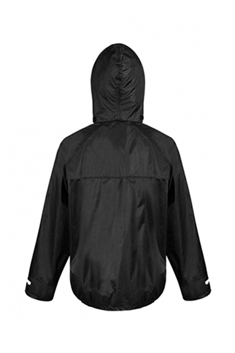 Giacca impermeabile unisex oversize nera con ricamo tigre