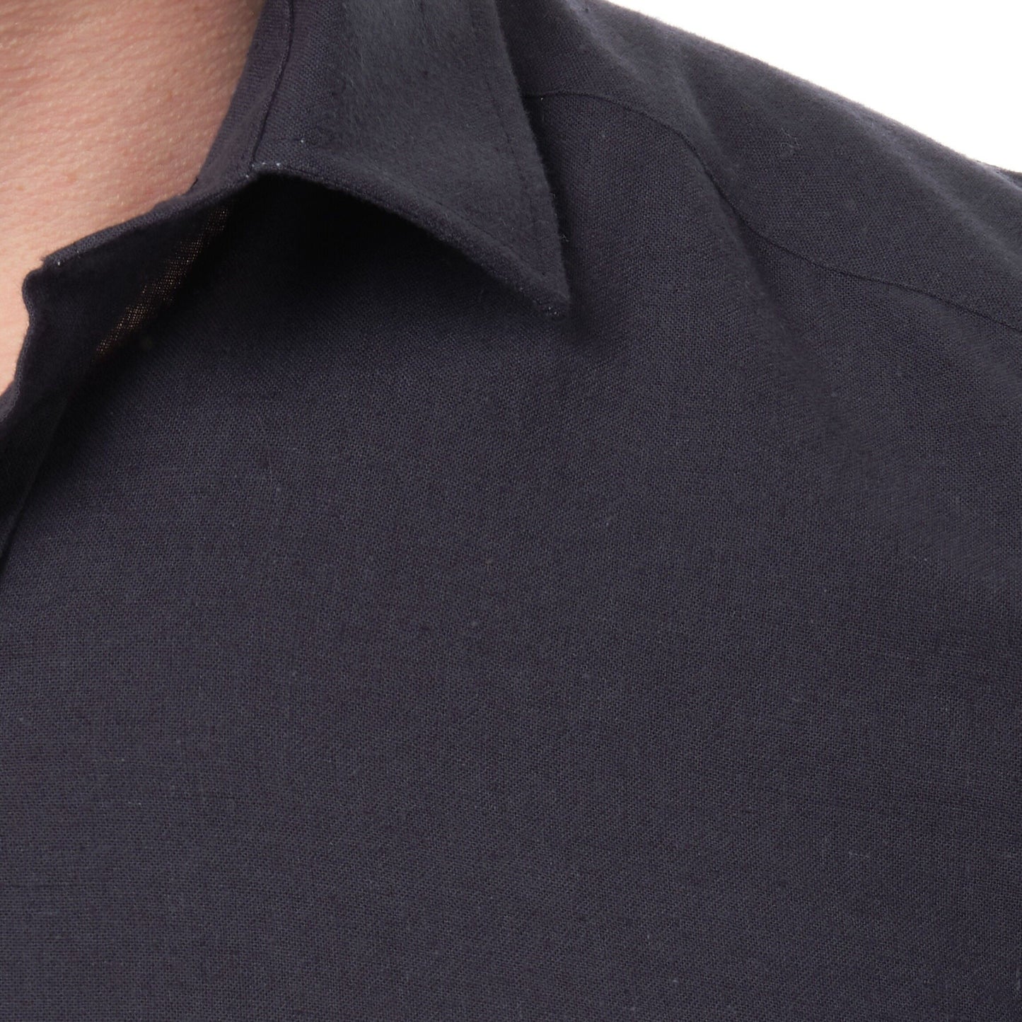 Camicia uomo in lino Raphael blu navy