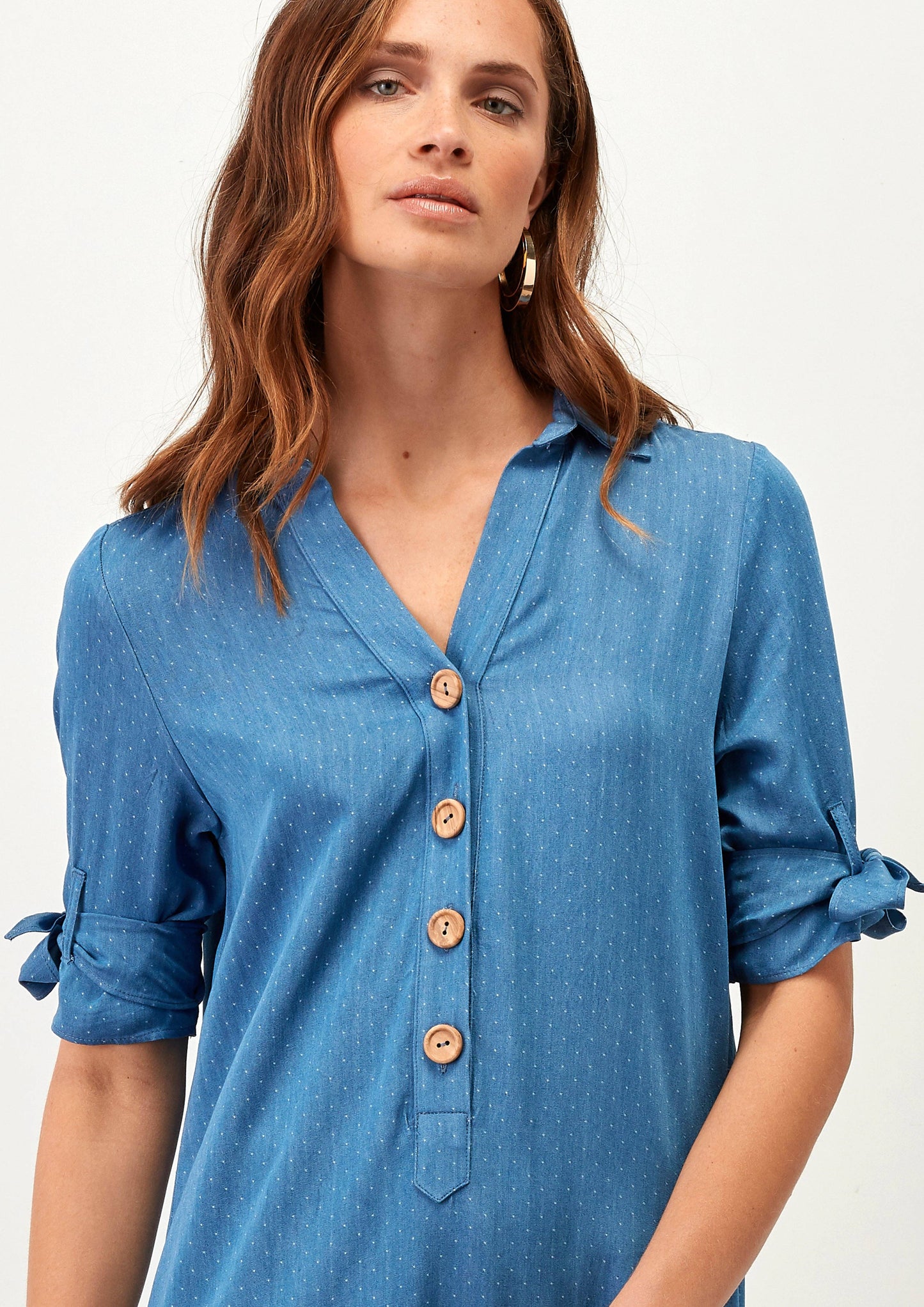 Abito corto in tencel