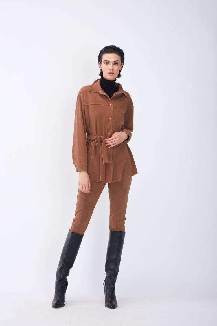 Leggings effetto suede da donna