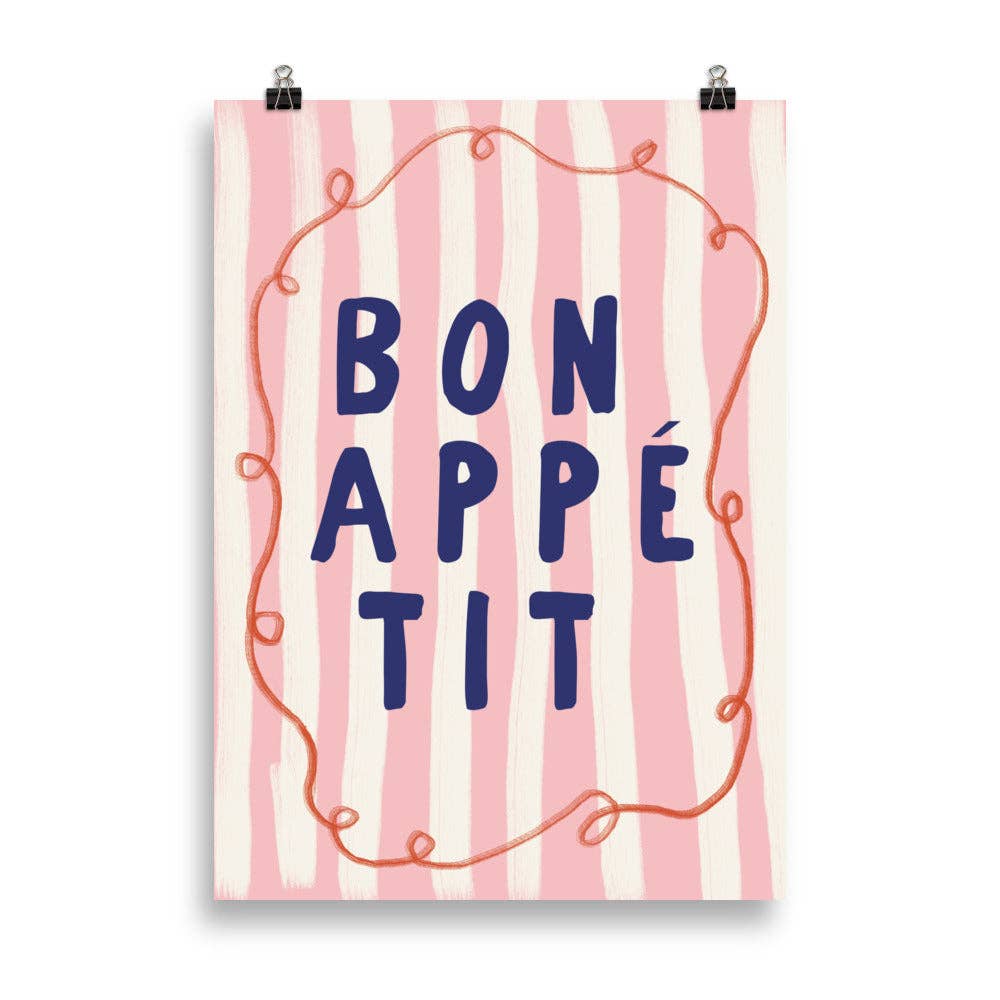 Poster “Bon Appétit” su carta opaca spessa