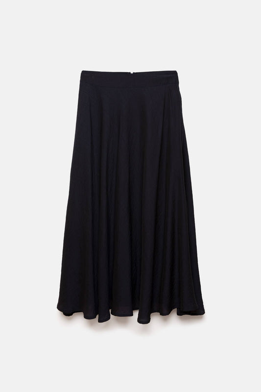 Gonna midi effetto stropicciato