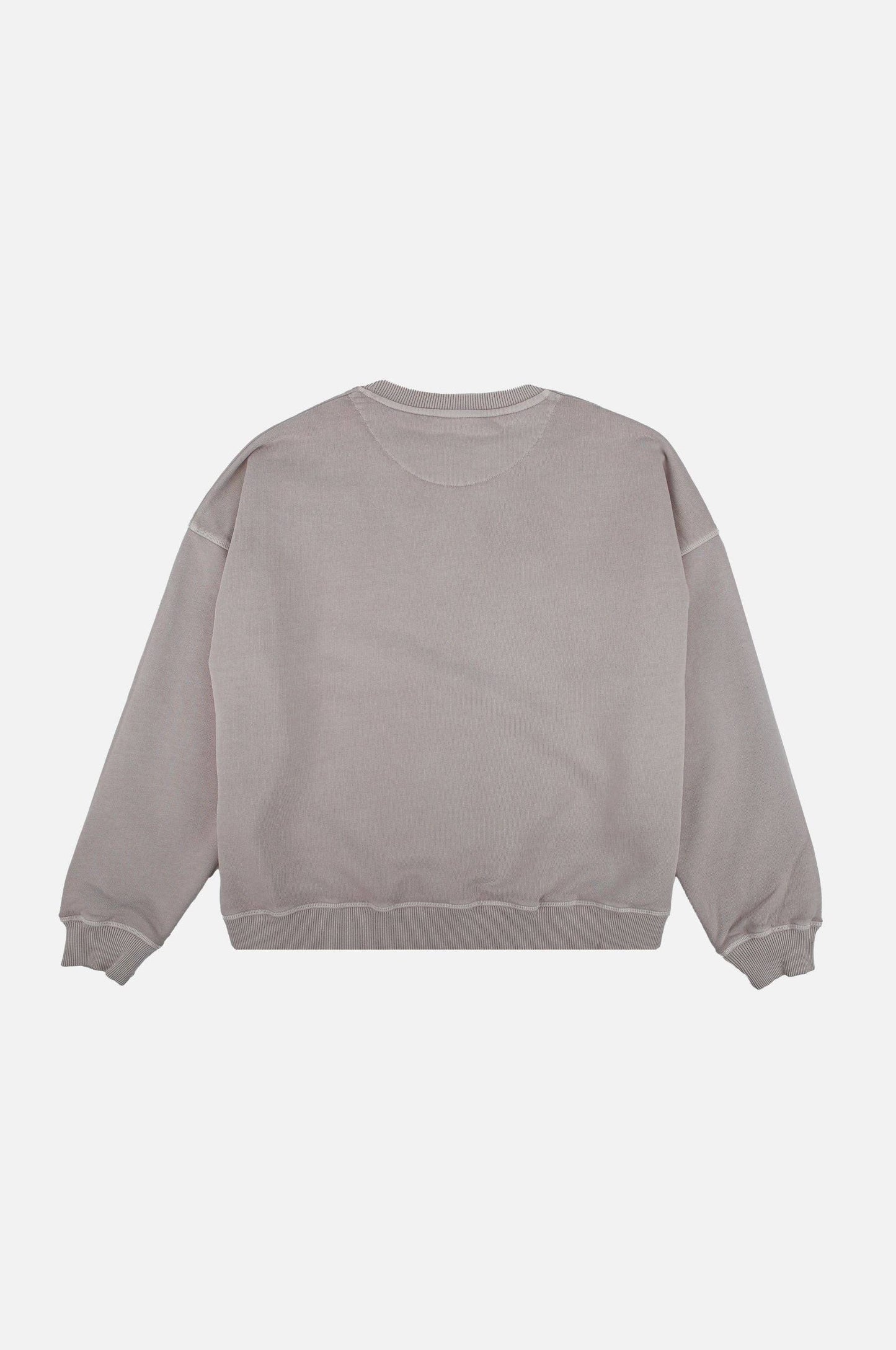 Felpa donna oversize pigmentata in cotone biologico grigio