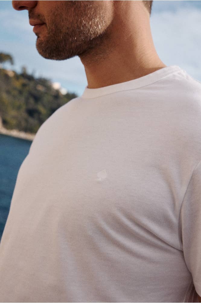 T-shirt Basilico bianca in cotone biologico