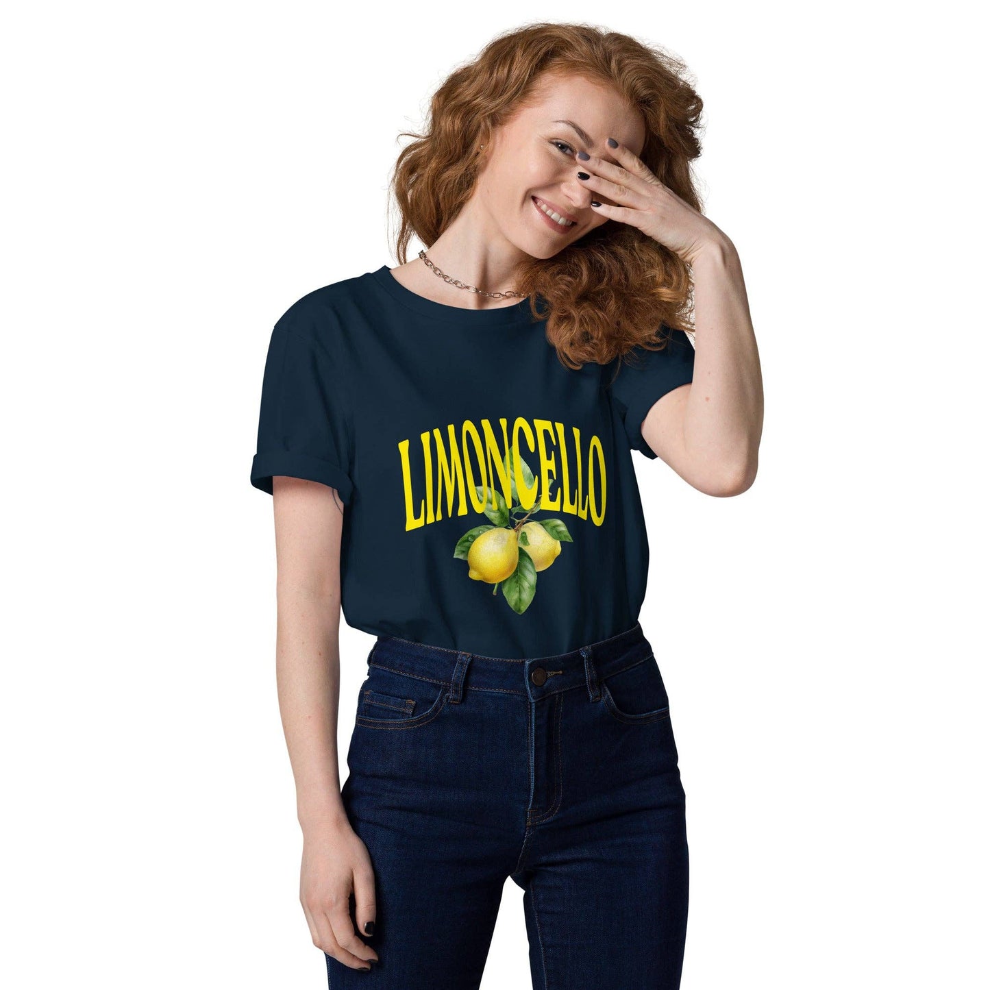 T-shirt unisex in cotone biologico con stampa Limoncello
