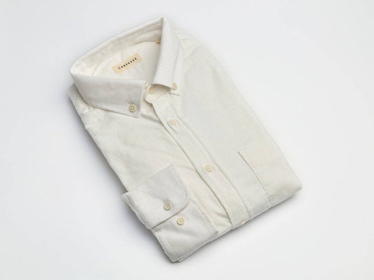 Camicia in flanella bianca Populus