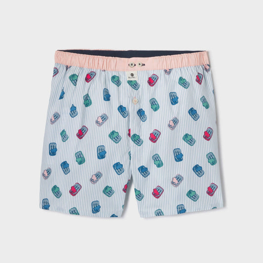 Boxer in cotone biologico con stampa sardine