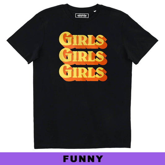T-shirt unisex Girls Girls Girls con stampa Girl Power