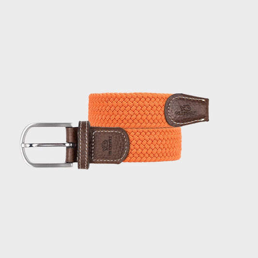 Cintura elastica intrecciata color mandarino