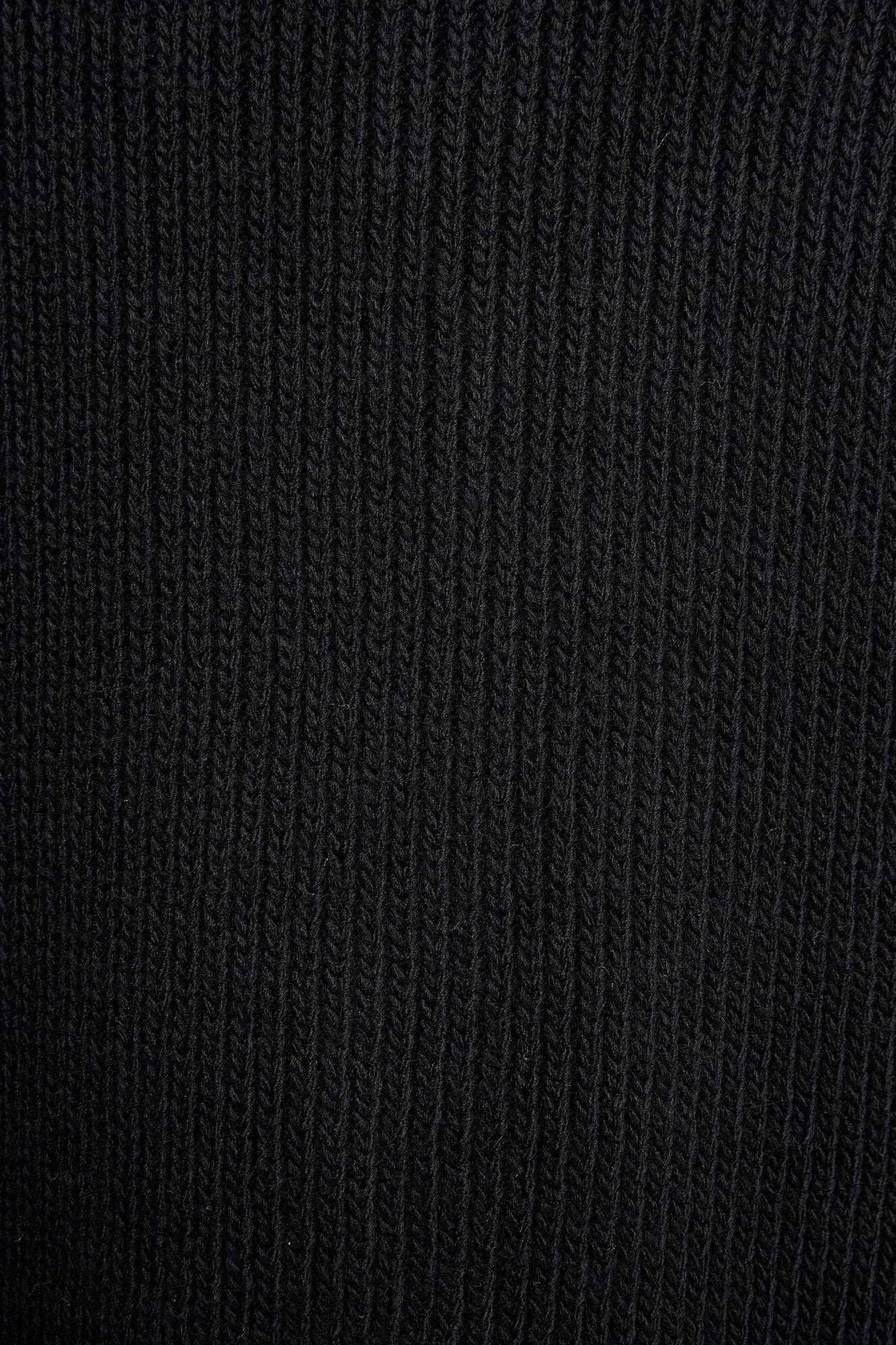 Cardigan nero in maglia con bottoni dorati