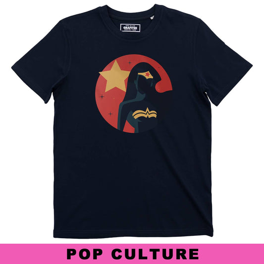 T-shirt Wonder Woman con grafica a cerchio