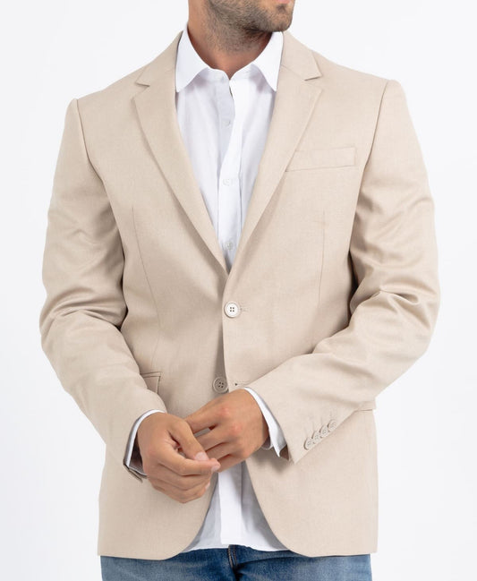 Blazer slim fit da uomo beige Nobara