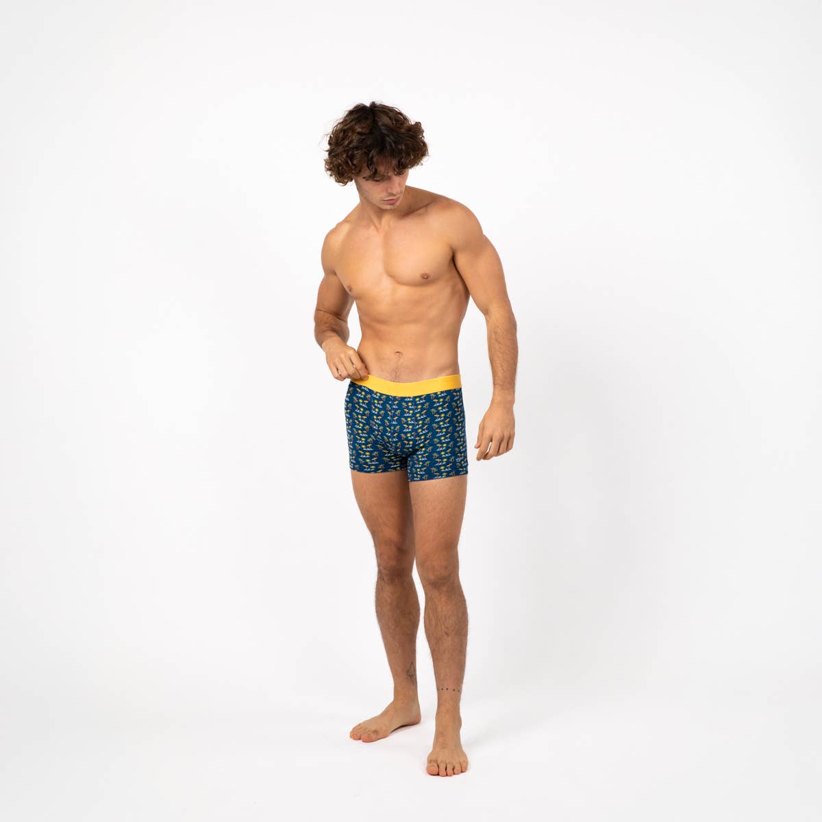 Boxer in cotone biologico con stampa surf