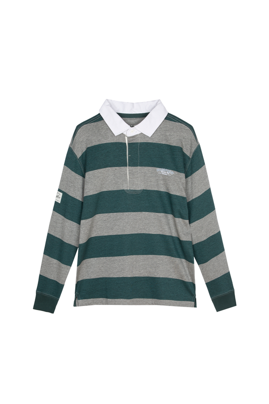 Polo rugby a maniche lunghe in cotone biologico