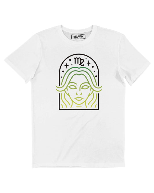 T-shirt bianca Vergine con stampa zodiacale