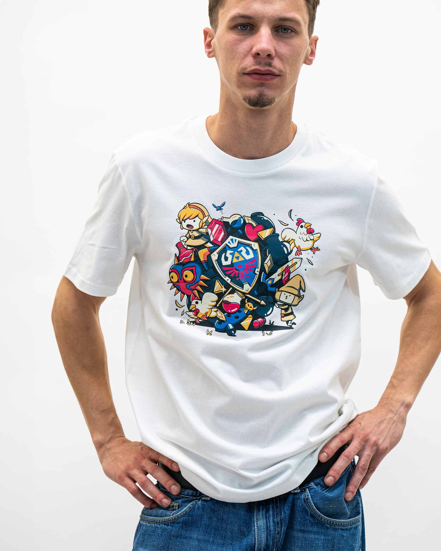 T-shirt Link Katamari con stampa geek