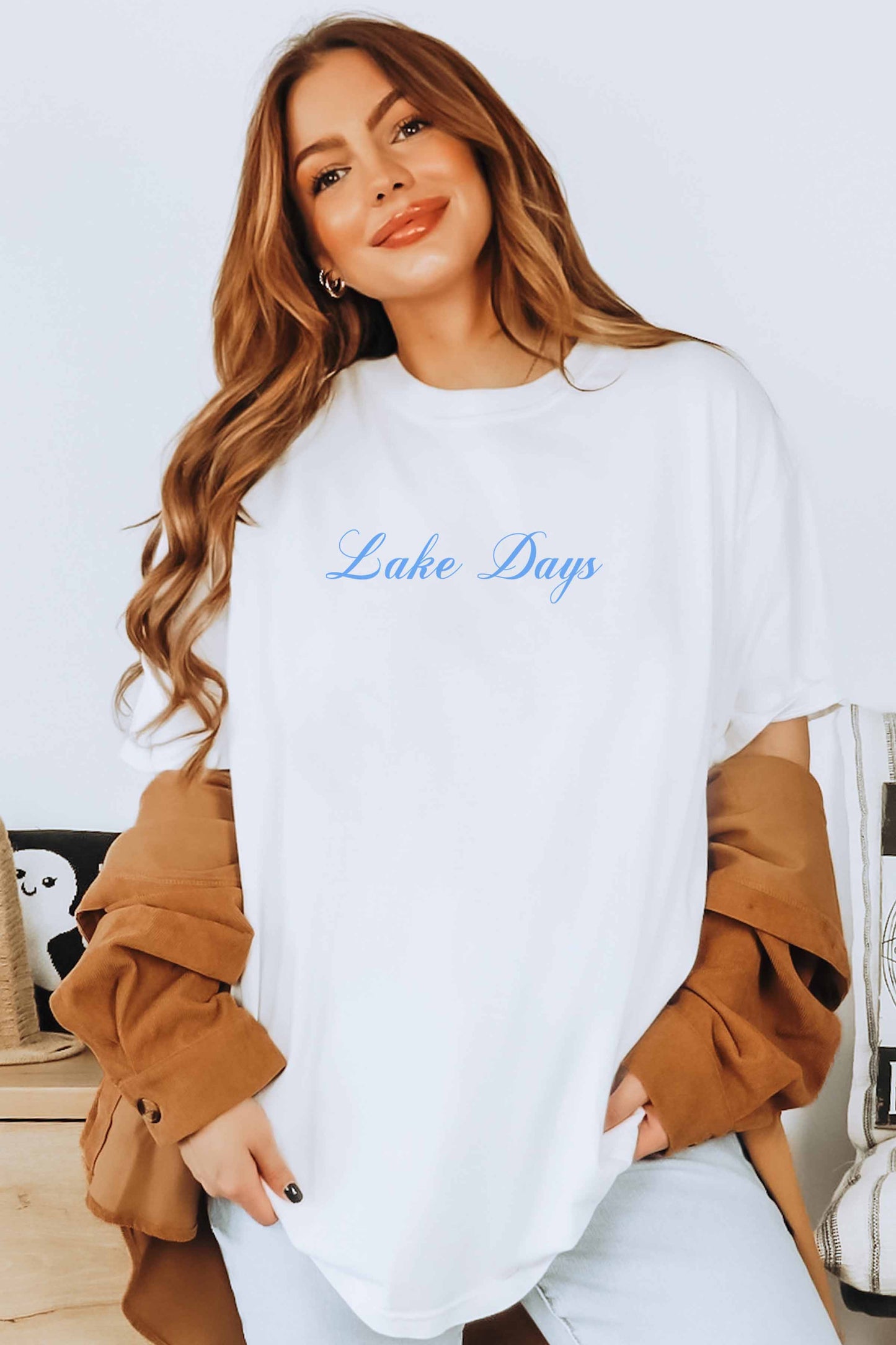 T-shirt oversize con grafica Lake Days